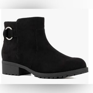 Sugar Black Suede Ankle Boots